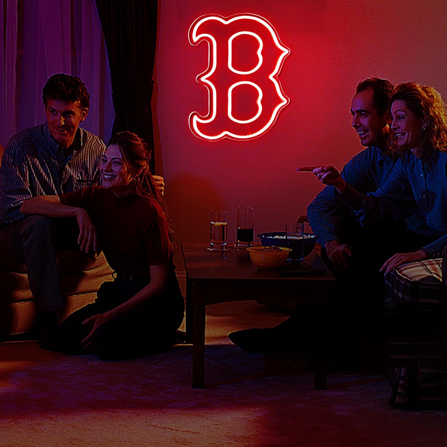 Baseball Neon Sign for Wall Decor Dimmable Baseball Neon Light for Man Cave or Garage Birthday Gifts for Men With Team Led Light Up Sign for Bar Party Dorm Office Wall Art Size16.1 * 11.4In(ZYLD061) - Image 5