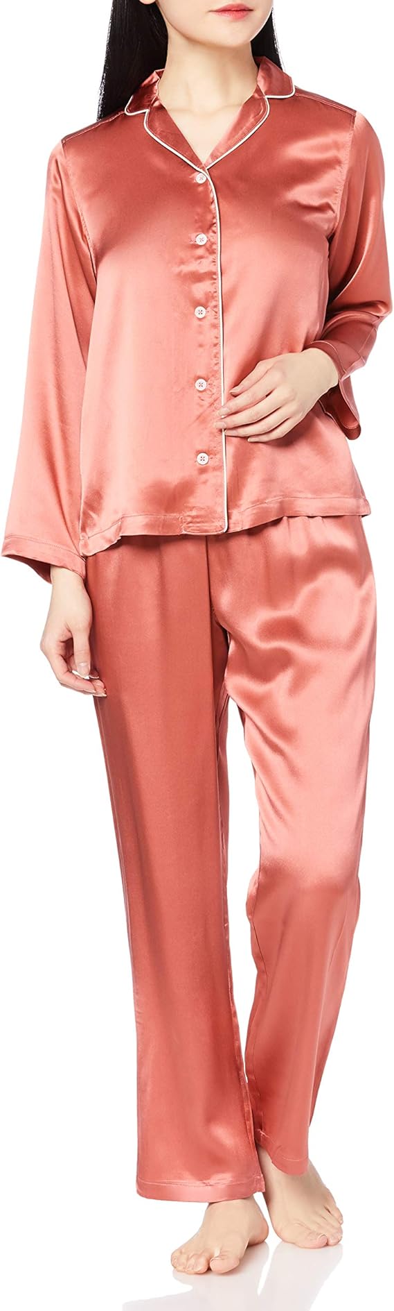 シルクパジャマ 長袖.長パンツ - 通販 - guianegro.com.br