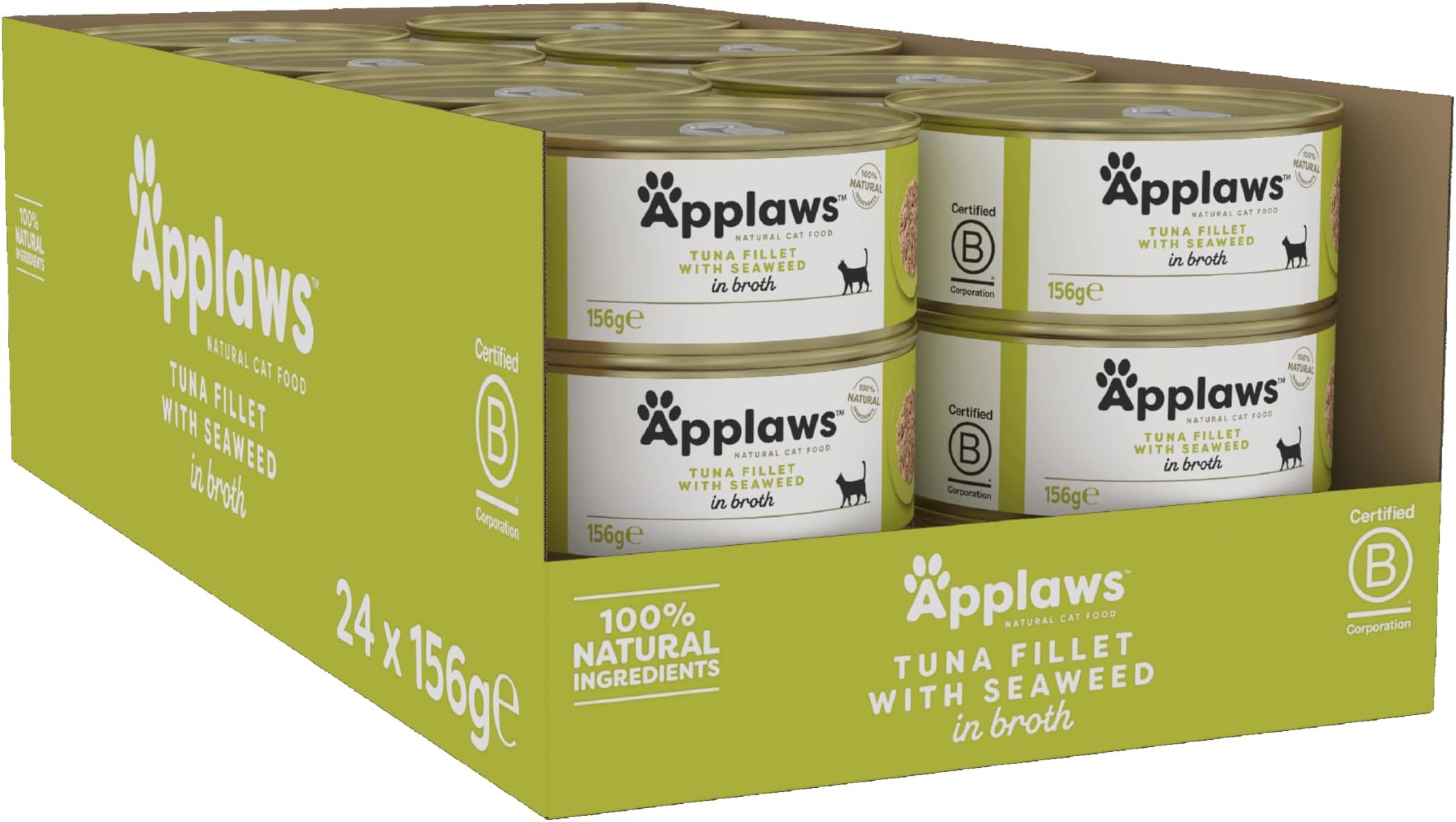 Cat Wet Food Tuna Fillet with Seaweed Tin, 156g