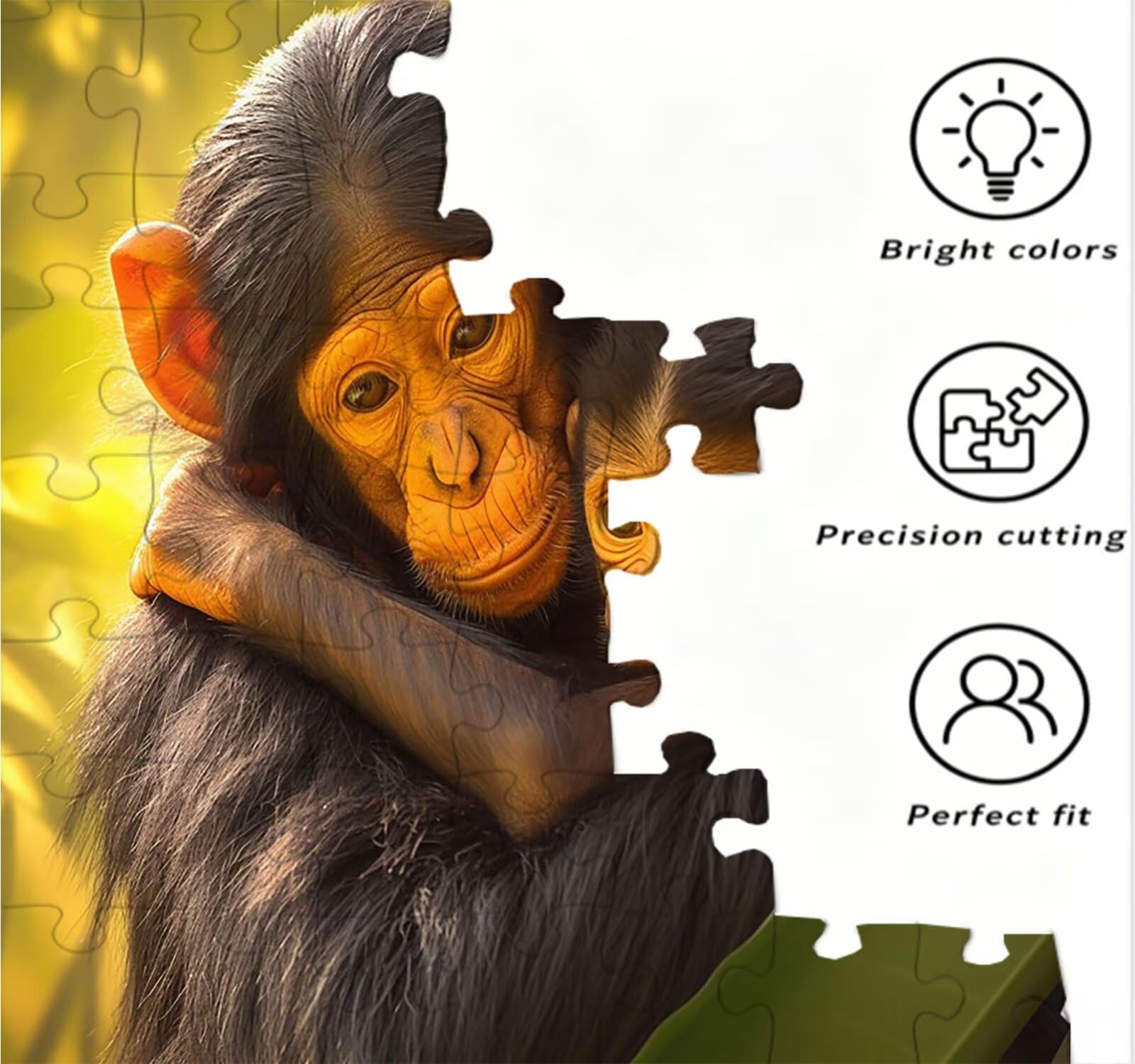 Monkey R3KH-325 czarne puzzle dla dorosłych, dorosłych, nastolatków, do aktywności w domu, trudne gry rodzinne, klasyczne puzzle jako prezent i dekoracja ścienna
