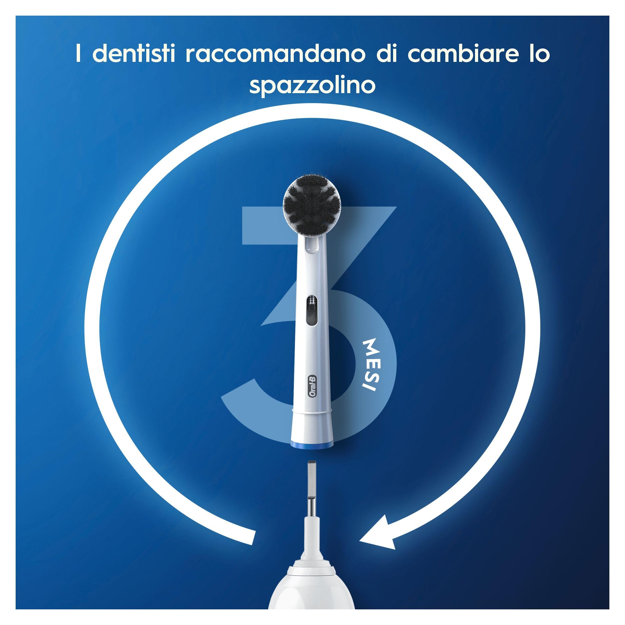 Oral-B Testine di Ricambio Pure Clean, Bianche, 8 Ricambi | 8 Testine di Ricambio per Spazzolino Elettrico, Rotonde Originali