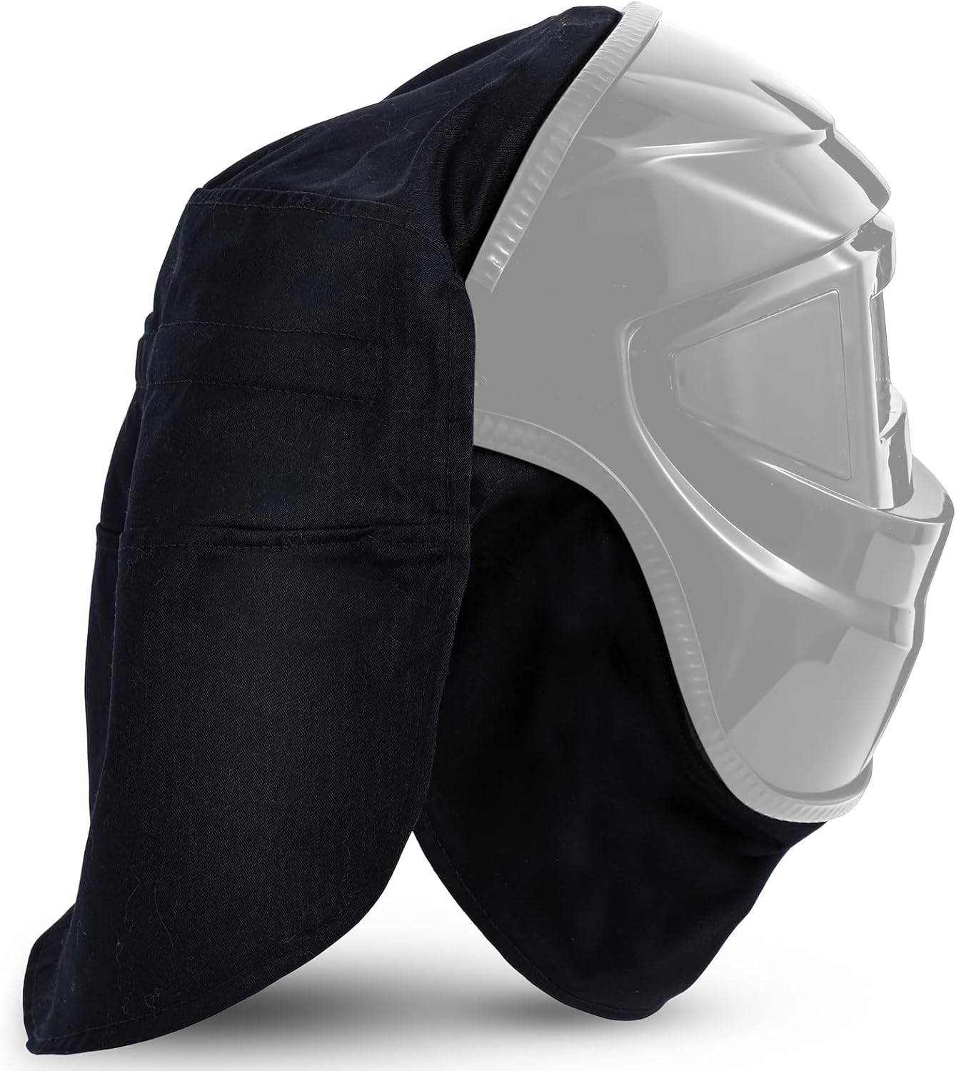 Jecery 2 Pcs Welding Helmet Cover and Helmet Bib Set, Welding Accessories with Press Fit Seal for Neck Protection, Fits Most (Classic Black)