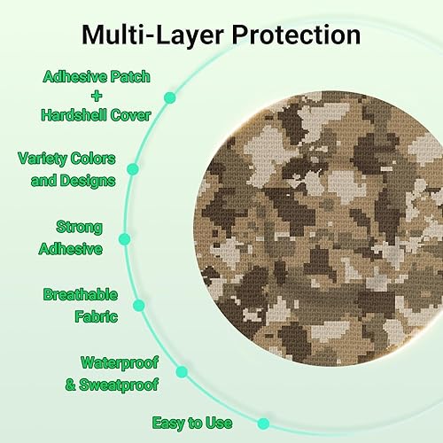 Miniatura 9 de Freestyle Libre - Parches adhesivos con 3 sensores, protector de cinta de sensor estampado, cinta CGM, 16 piezas coloridas, impermeables y