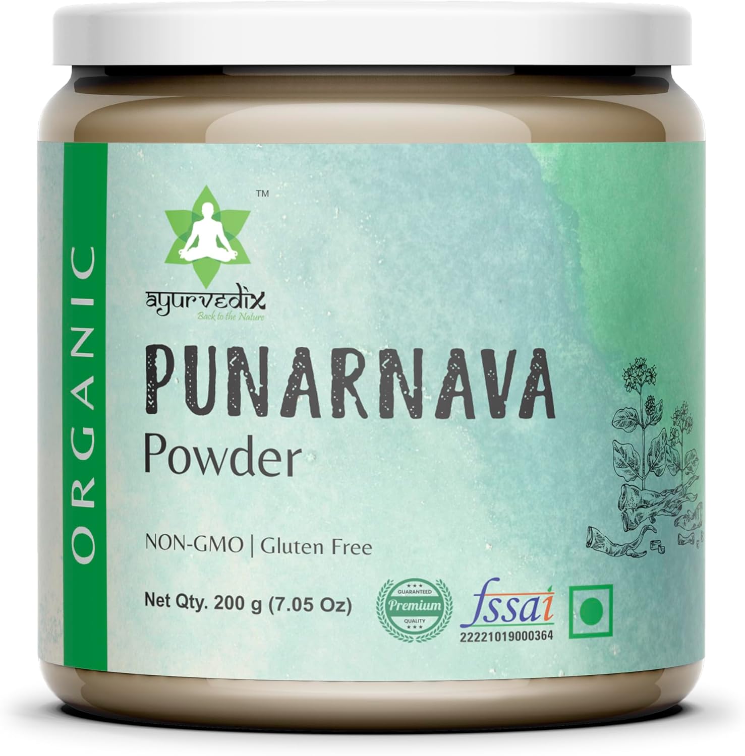 Organic Punarnava Powder (Boerhavia Diffusa) | 100% Pure & Natural Ayurvedic Herb | Supports Kidney, Liver & Urinary Health | Non-GMO | No Added Preservatives or Additives | 200g (Pack of 1)