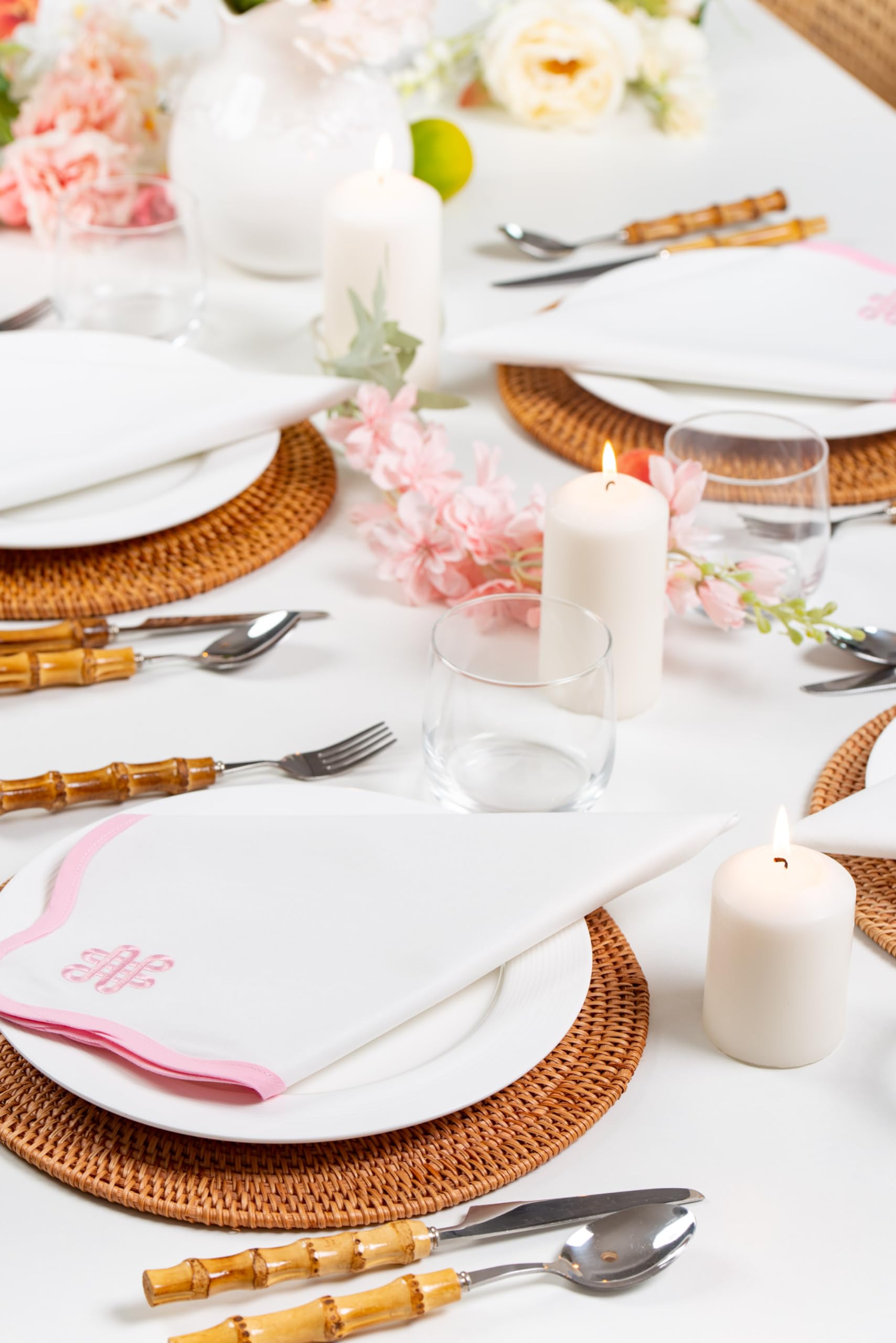 Hofdeco Premium Coastal Cotton Cloth Napkins Set of 4, 20