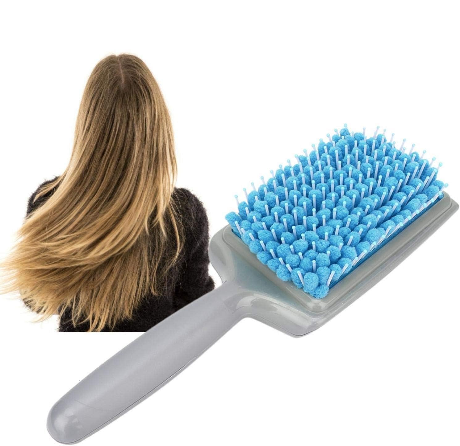 GNOLY Quick Drying Hair Comb Hair Brush Water Absorption Anti-Dandruff Anti-Radiation Hair Paddle Brushes Microfiber Towel Absorbent Dry Wet Hair Comb Massage Brush for Salon (1Pcs)