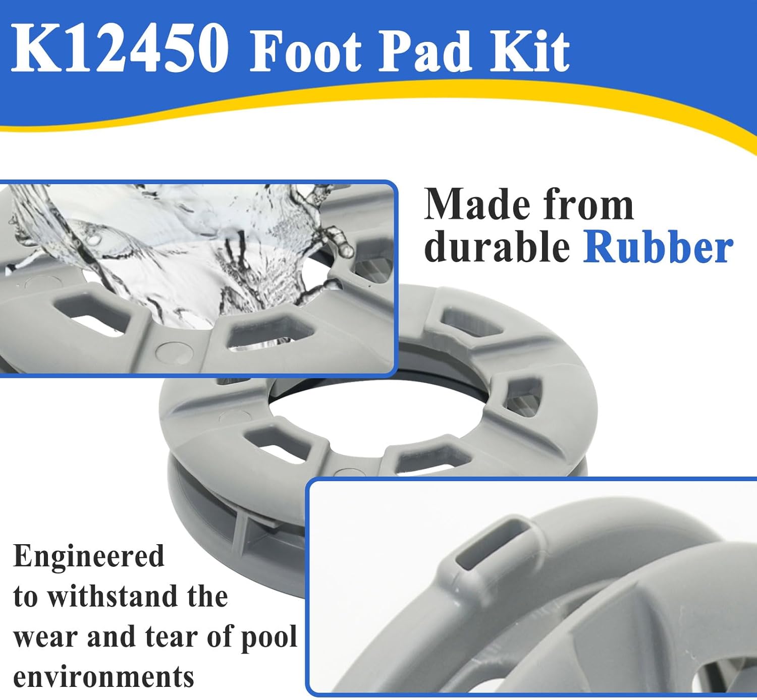 K12450 Foot Pad Kit, for Kreepy Krauly Kruiser Automatic Inground Pool Cleaner