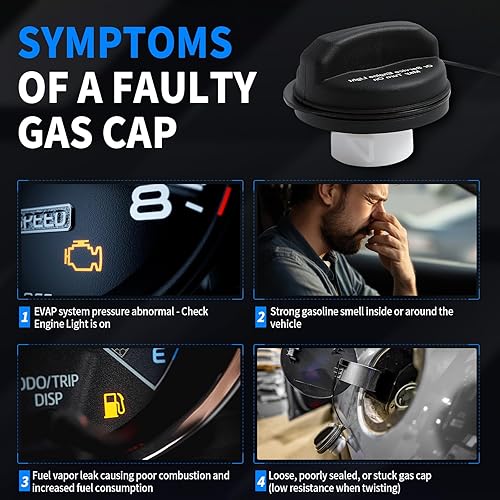 Miniatura 6 de Tapa de gasolina GT330 compatible con Buick Cadillac Chevy GMC 2004-2011 - Enclave Escalade Tahoe Traverse Silverado 1500HD 2500HD 3500HD Acadia