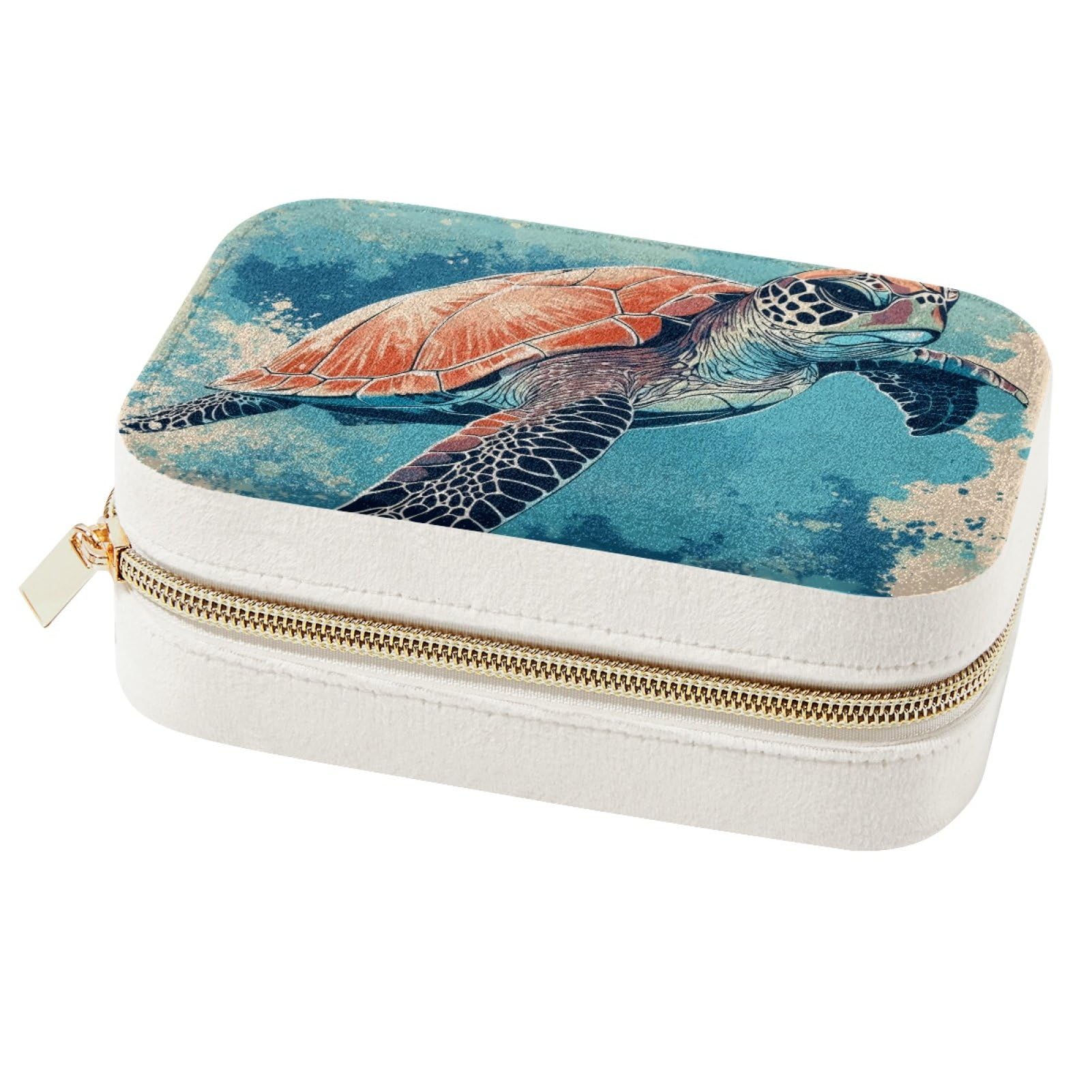 Organiseur de bijoux de voyage tortue pour sécuriser vos colliers en vacances