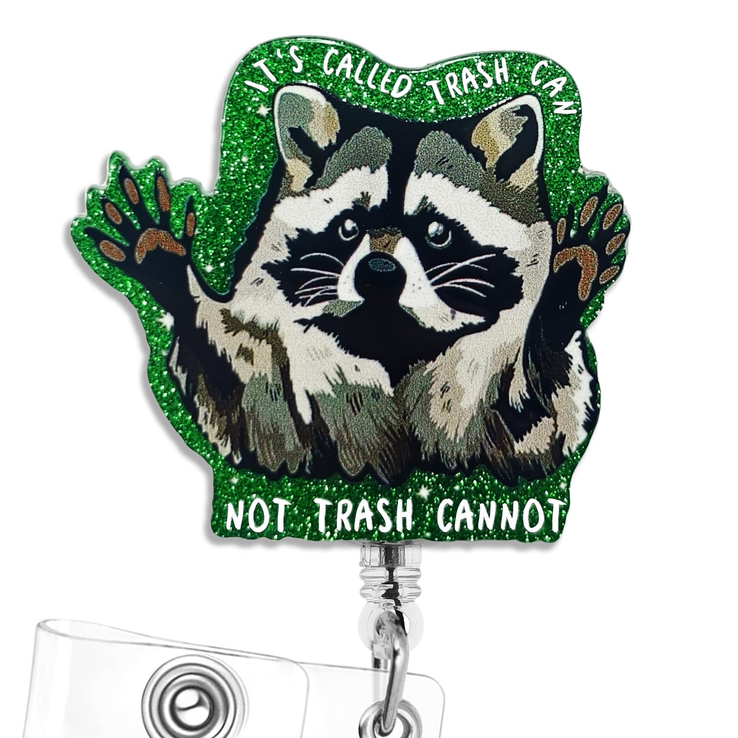 It's Called Trash Can Raccoon Badge Reel, Not Trash Cannot Badge Reels, Funny Nurse Badge Reels Retractable Cute Cat Pediatric Nursing Accessories