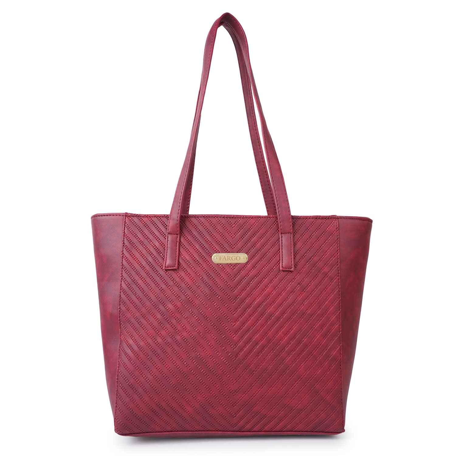 Fargo Stylish Women Tote Handbag - Trendy & Spacious Carryall for Everyday Use (616-627) (Maroon) (B0C6QVCN3C) Amazon Price History, Amazon Price Tracker