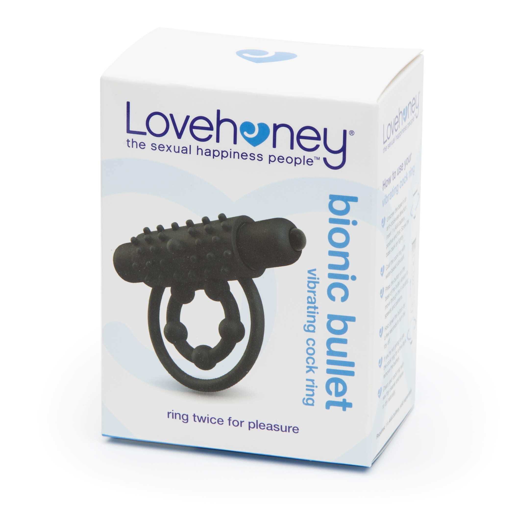 Amazon.com: Lovehoney Bionic Bullet Vibrating Cock Ring - Textured Silicone  Double Penis Ring - 5 Function Bullet Vibrator - Waterproof - Black :  Health & Household