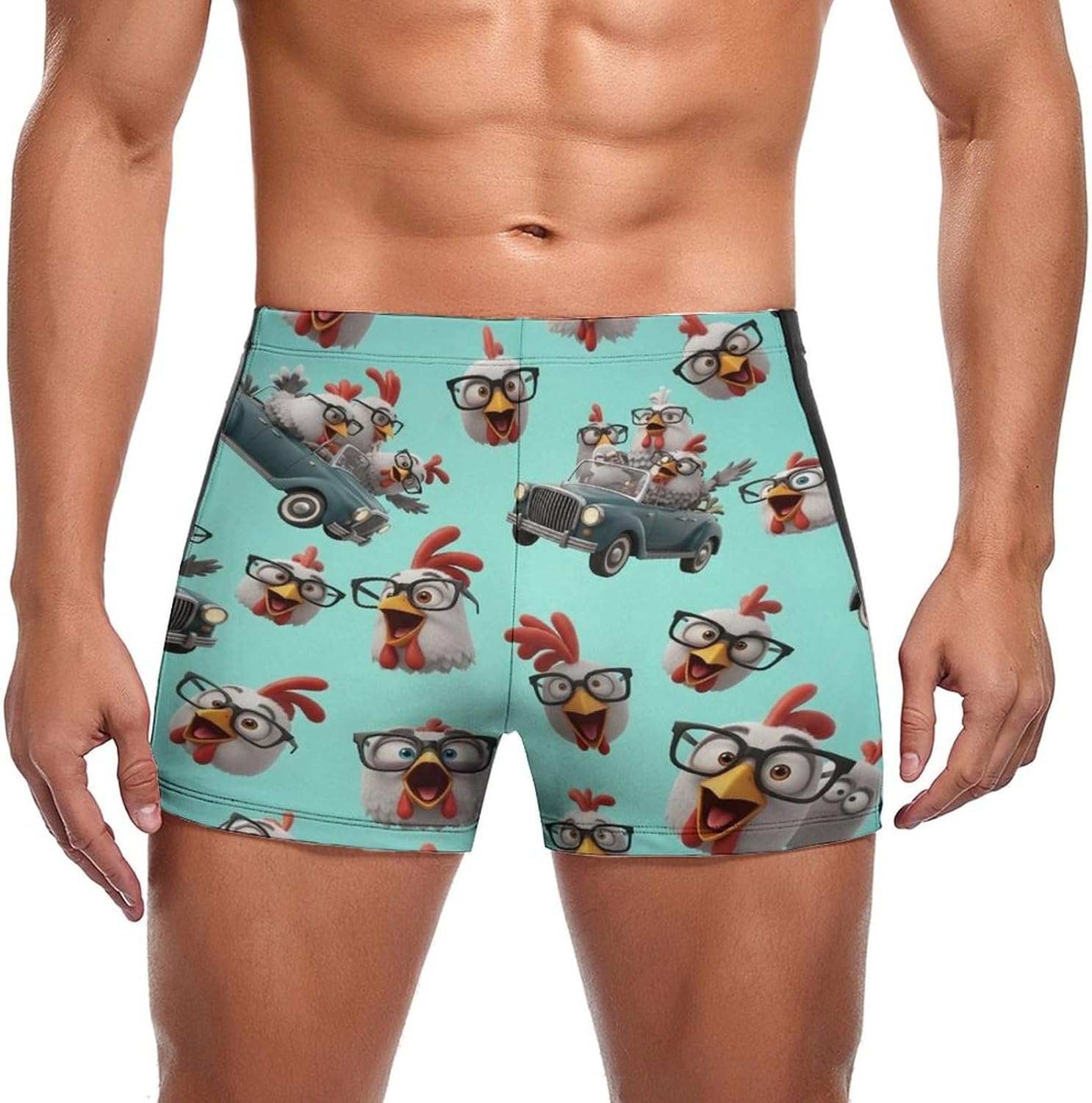 Men's Swim Trunks, Adult Quick Dry Swim Shorts, Tight Board Shorts for Pool Training and Beach Activities
