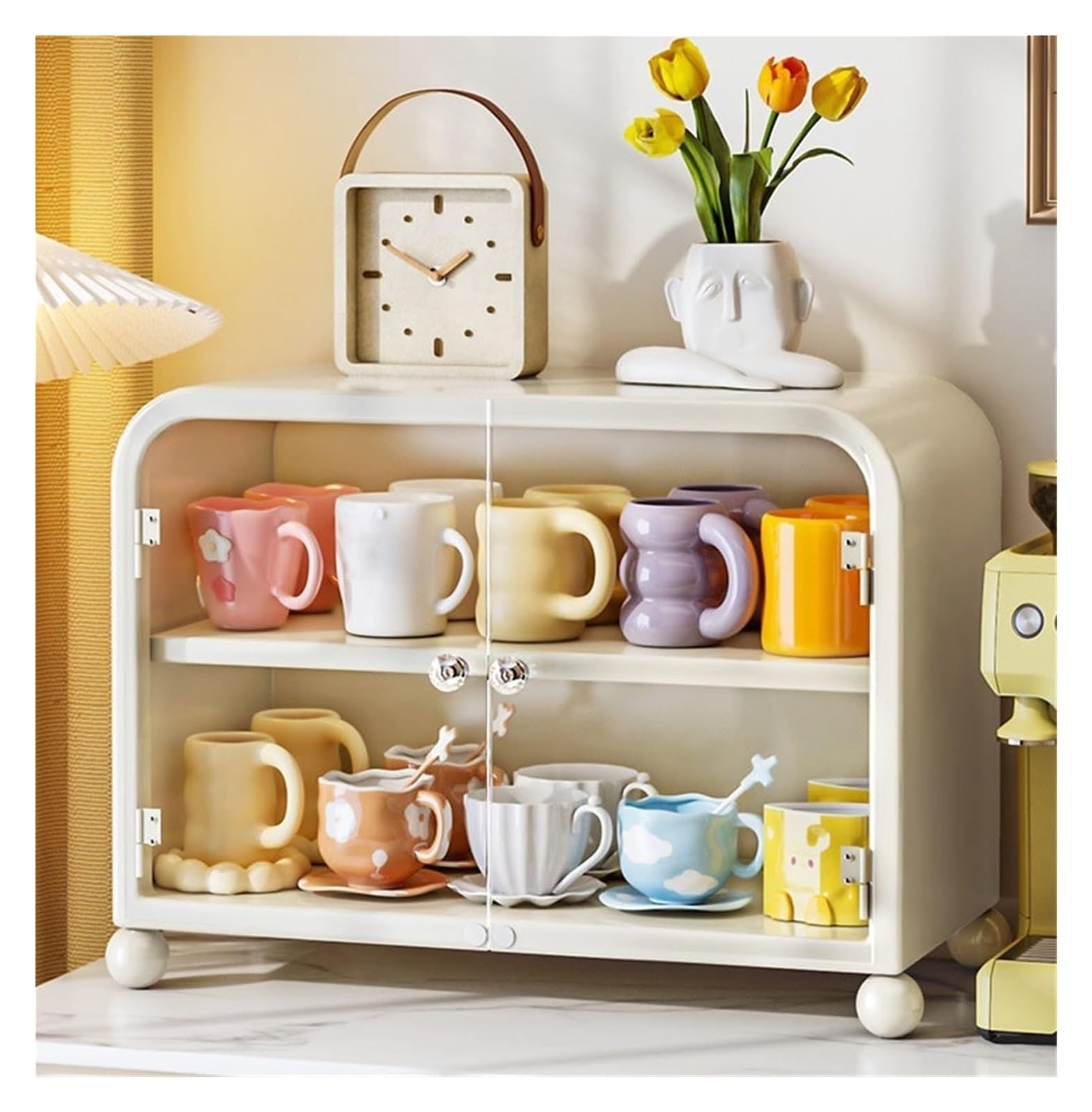 Armoire d'inventaire en métal de 47 cm avec porte en verre
