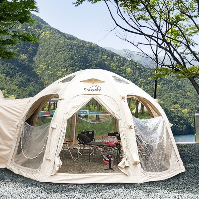 Miniatura 8 de Coody Rbm Outdoors KoalaHubOctopus - Tiendas inflables para acampar con gato de estufa, tienda de campaña inflable de lona de lujo para 2810