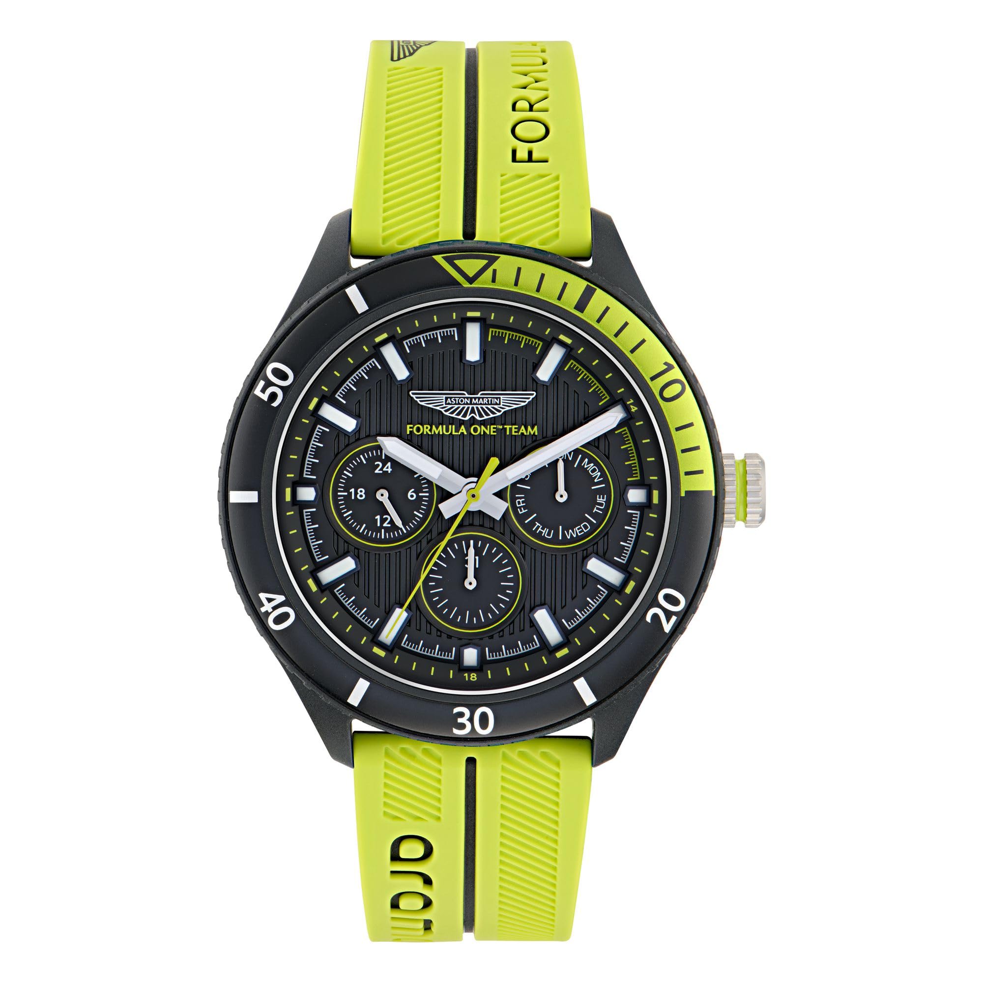 Aston Martin Men's Multi Dial Quartz Watch with Silicone Strap MTFP1F502
