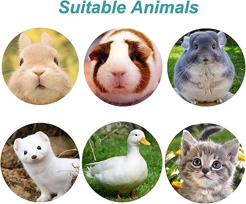 Miniatura 7 de Botella de agua de conejo de 17 onzas, fuente de agua colgante de conejo, dispensador automático de agua de conejillos de indias, alimentador sin