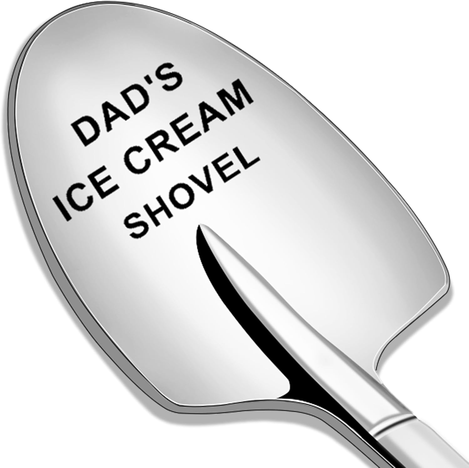 Gifts for Dad - Dad's Ice Cream Shovel, Father Presents, Stainless Steel Ice Cream Shovel for Christmas, Father's Day, Birthday Gifts from Daughter Son, Stocking Stuffers for Men