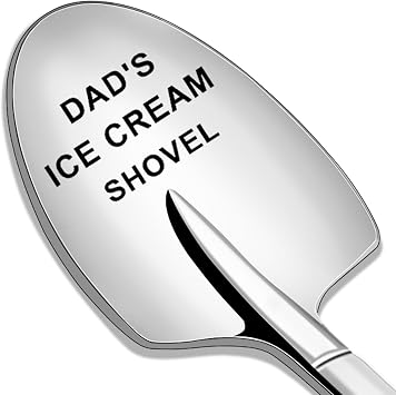 Gifts for Dad - Dad's Ice Cream Shovel, Father Presents, Stainless Steel Ice Cream Shovel for Christmas, Father's Day, Birthday Gifts from Daughter Son, Stocking Stuffers for Men