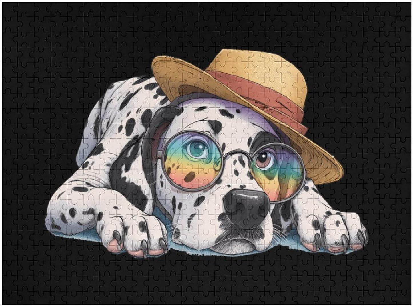 Purebred Dalmatian Puzzles for Adults 500 PCS Wooden Jigsaw Puzzle Wall Decor Christmas