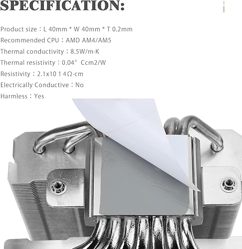 Miniatura 6 de Thermalright Heilos Hoja de interfaz térmica sólida de silicona conductora térmica sólida para CPU/GPU, conductividad térmica 8.5 W/mk, larga vida