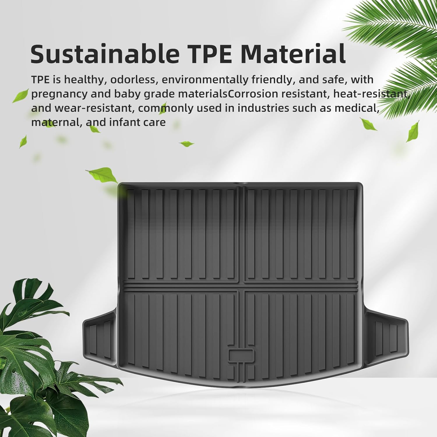 SMABEE Cargo Liner for Lincoln Nautilus 2024 2025 2026 All Weather Trunk Cargo Mat for 2025 2026 Nautilus Accessories Boot Liner TPE Protective Pad Anti-Slip Waterproof Interior,Black