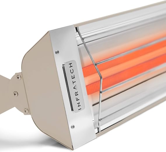 Infratech WD-6024 BE Stainless Steel 61.25 Dual Element Fixture 6000 Watt, 240 Volt, Beige Finish