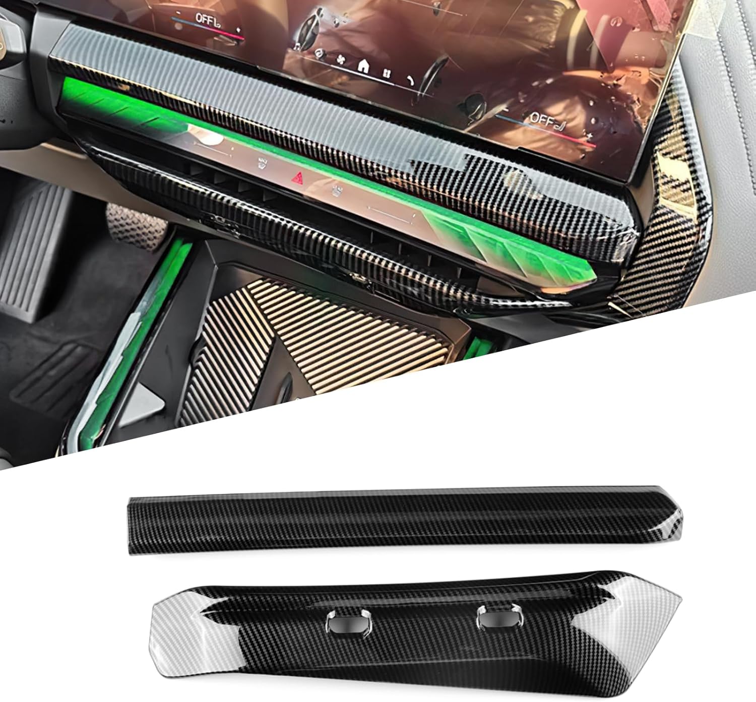 Dashboard Panel Cover Air Condition Outlet Vent Frame Trim for 2025 2026 BMW 3 5 Series X3 X5 Fits BMW G45 Carbon Fiber Car Interior Accessories