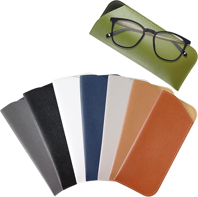 OYANIMO 8 Pcs Soft Glasses Cases Leather Eyeglass Case Portable Glasses