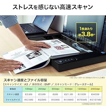 A3フラットベッドスキャナ　サンワ　PSC-12UF サンワダイレクト本店 サンワサプライ【オフィス・PC周辺通販】