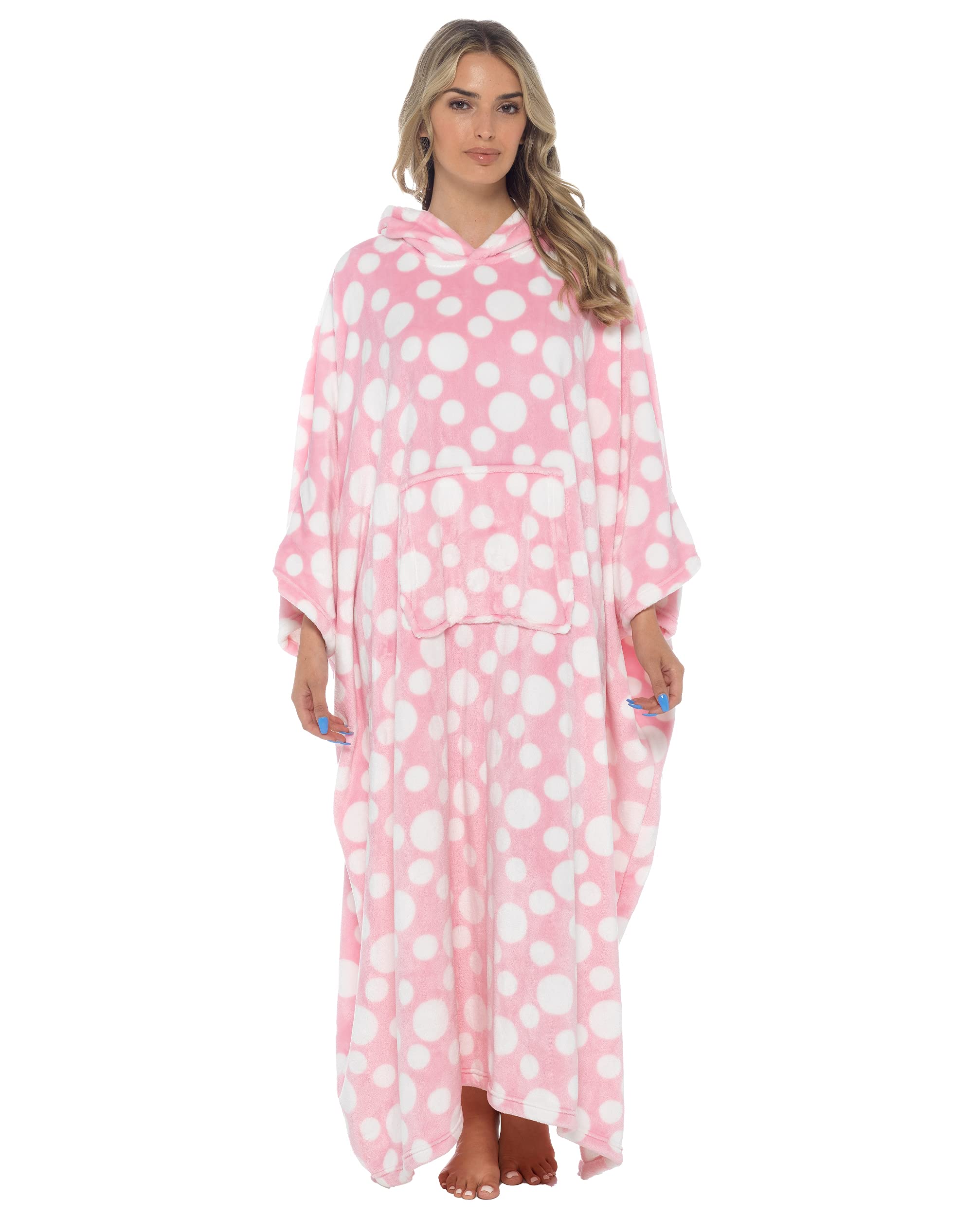Undercover Ladies Longline Poncho LN1451 Pink Spot