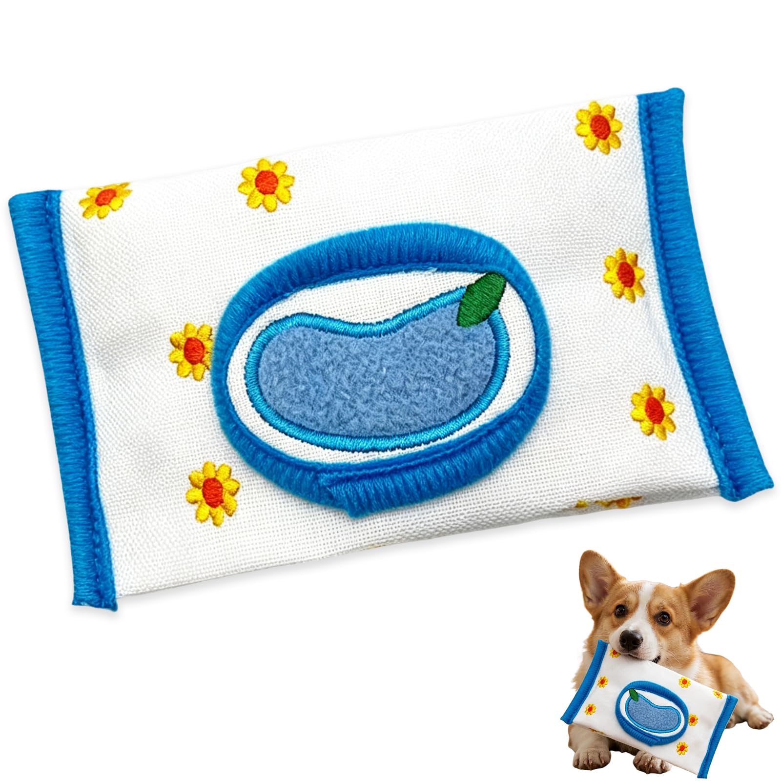 KxrTpx Dog Tissue Box Toy, Snuffle Toy for Dogs, Interactive Puzzle Game