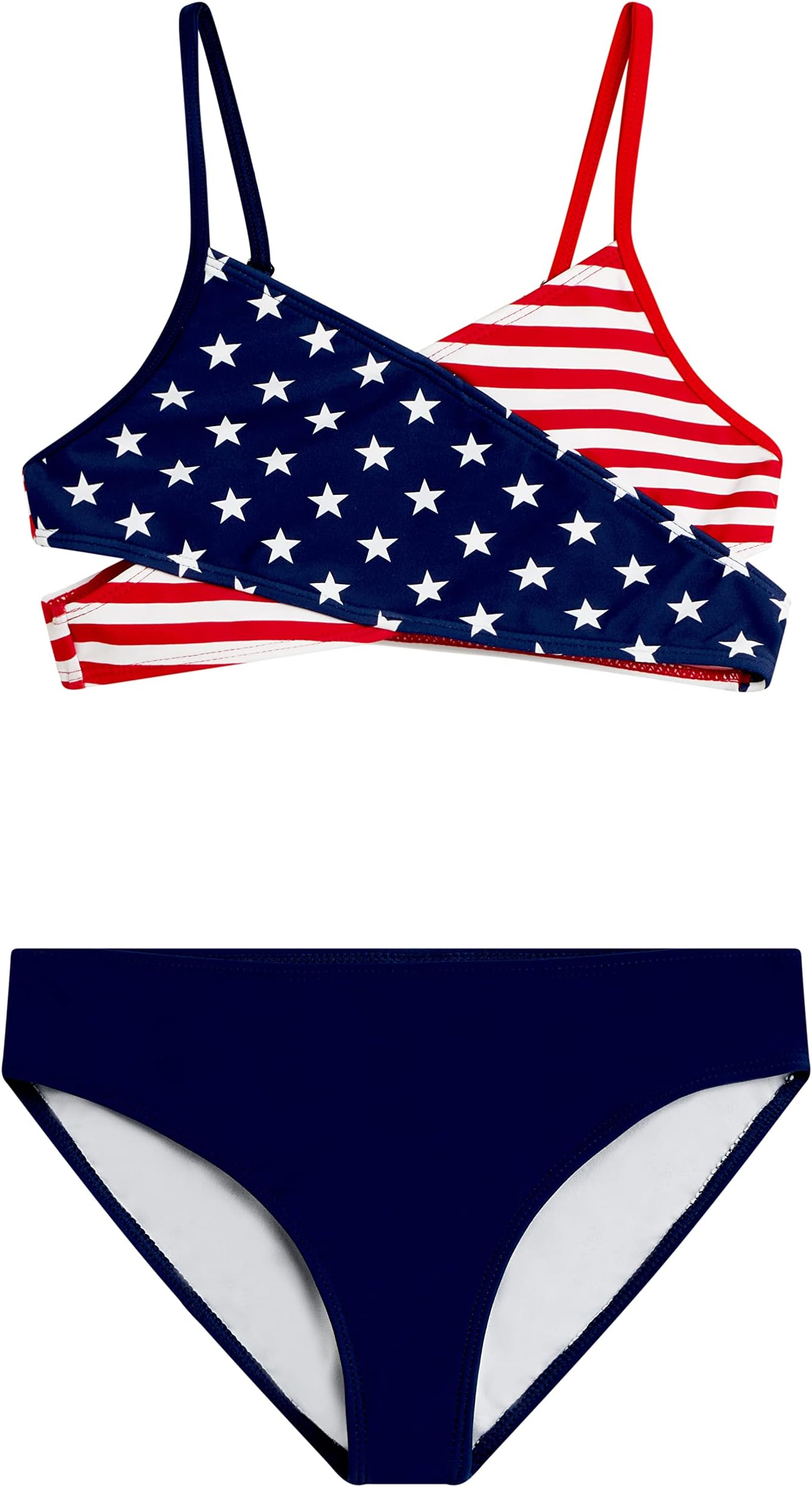 Girls Coral Reef Beach Sport Wrap Around Bikini 2-Piece Swimsuit