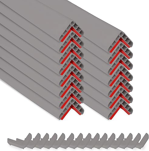 Miniatura 8 de Rubber Bond Protector de bordes de esquina de pared, 1 x 1 x 36 pulgadas, protectores de esquina a prueba de bebés, tiras de borde autoadhesivas