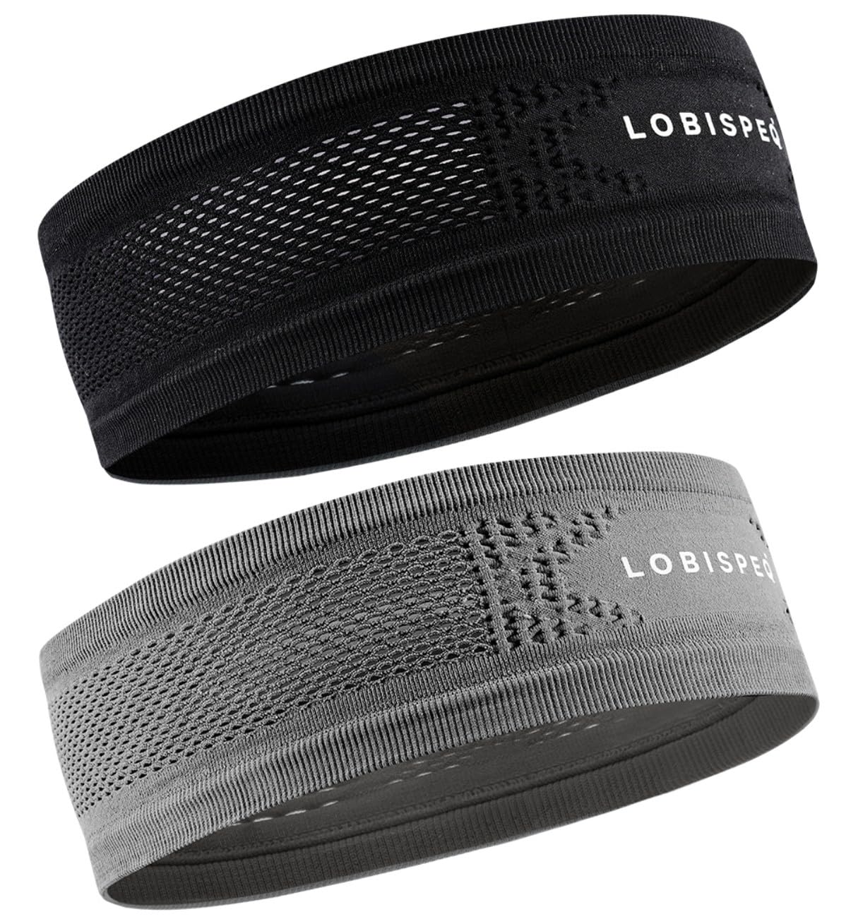 LOBISPEQ 2pcs Cinta Pelo Deporte Transpirable y Cómoda de Nylon + Spándex Running, el Gimnasio y Cualquier Deporte. Cinta Pelo Hombre | Diadema Mujer | Diadema Hombre | Headband