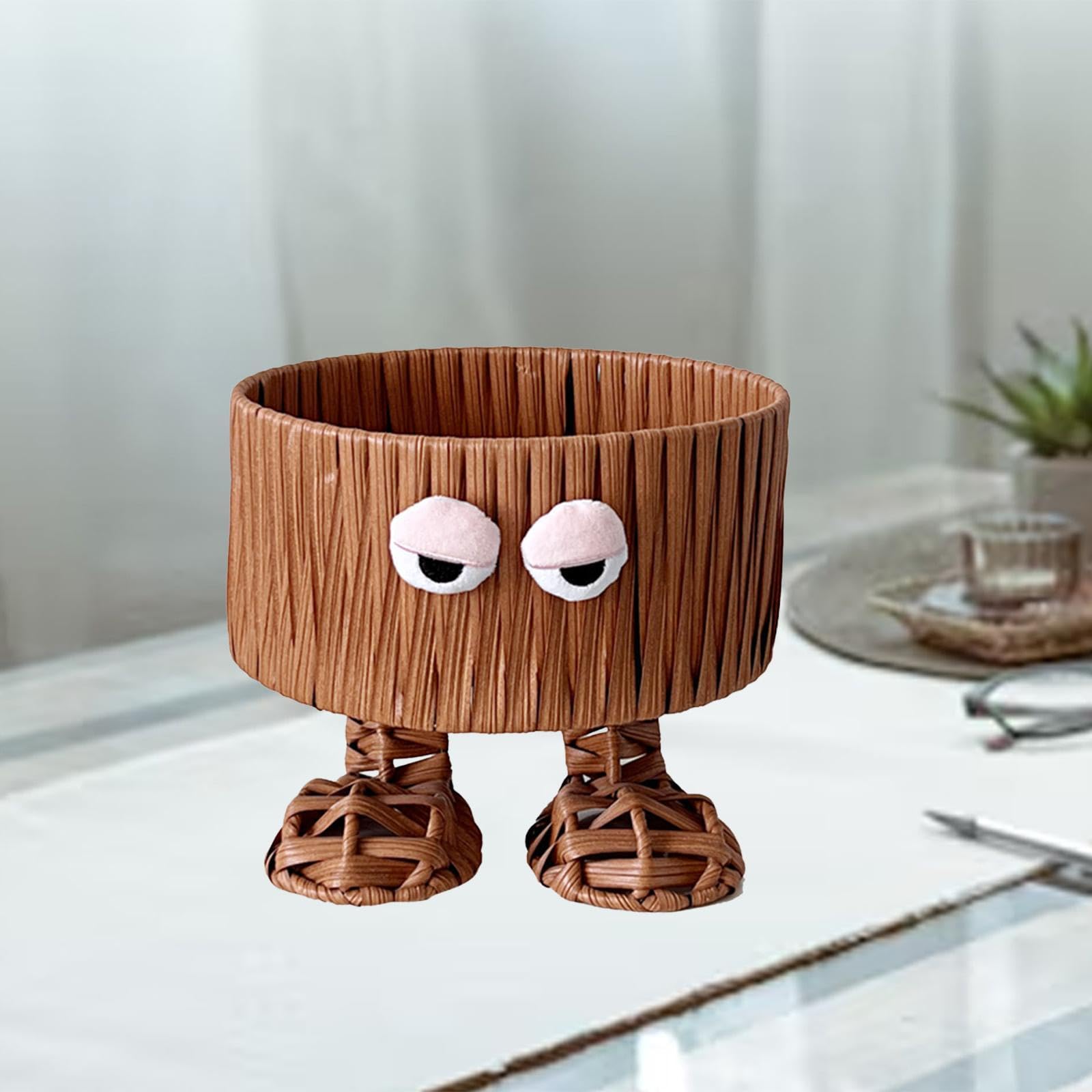 Fenteer Woven Basket Biscuit Cookies Pastry Display Basket Centerpiece Storage Organizer for Wedding Desktop Kitchen Breakfast Picnic, C