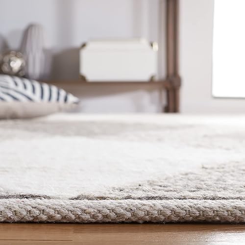 Miniatura 4 de SAFAVIEH Natura Collection - Alfombra de área de 5 x 8 pies, color marfil y beige, hecha a mano, lana bohemia de granja, ideal para zonas de alto