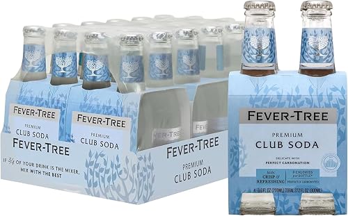 Fever-Tree Club Soda Mixer, Scottish Sea Salt, 24 Pack, 6.8 Fl Oz Bottles
