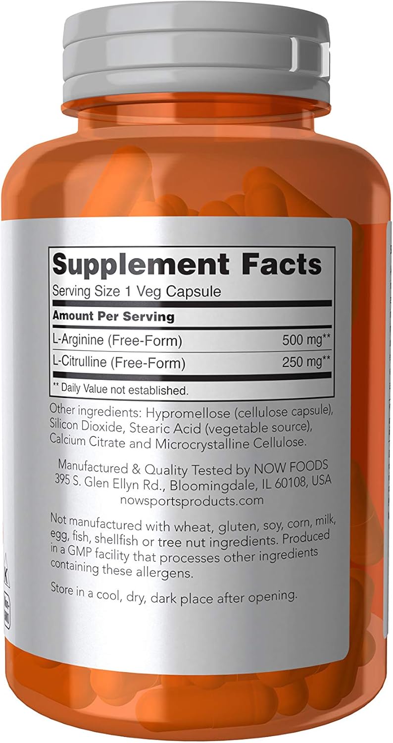 Now Foods Arginine & Citrulline Veg Capsules : Health & Household