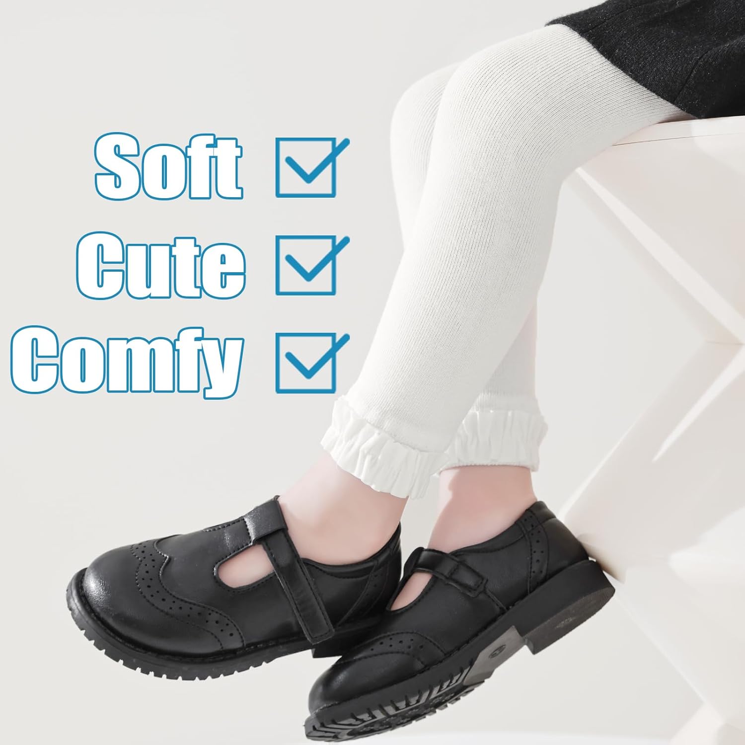 Mini angel Baby Leggings Toddler Footless Tights Girls Ruffle Leggings Kids Cotton Stockings Pants 1/2/3 Pack - Image 2