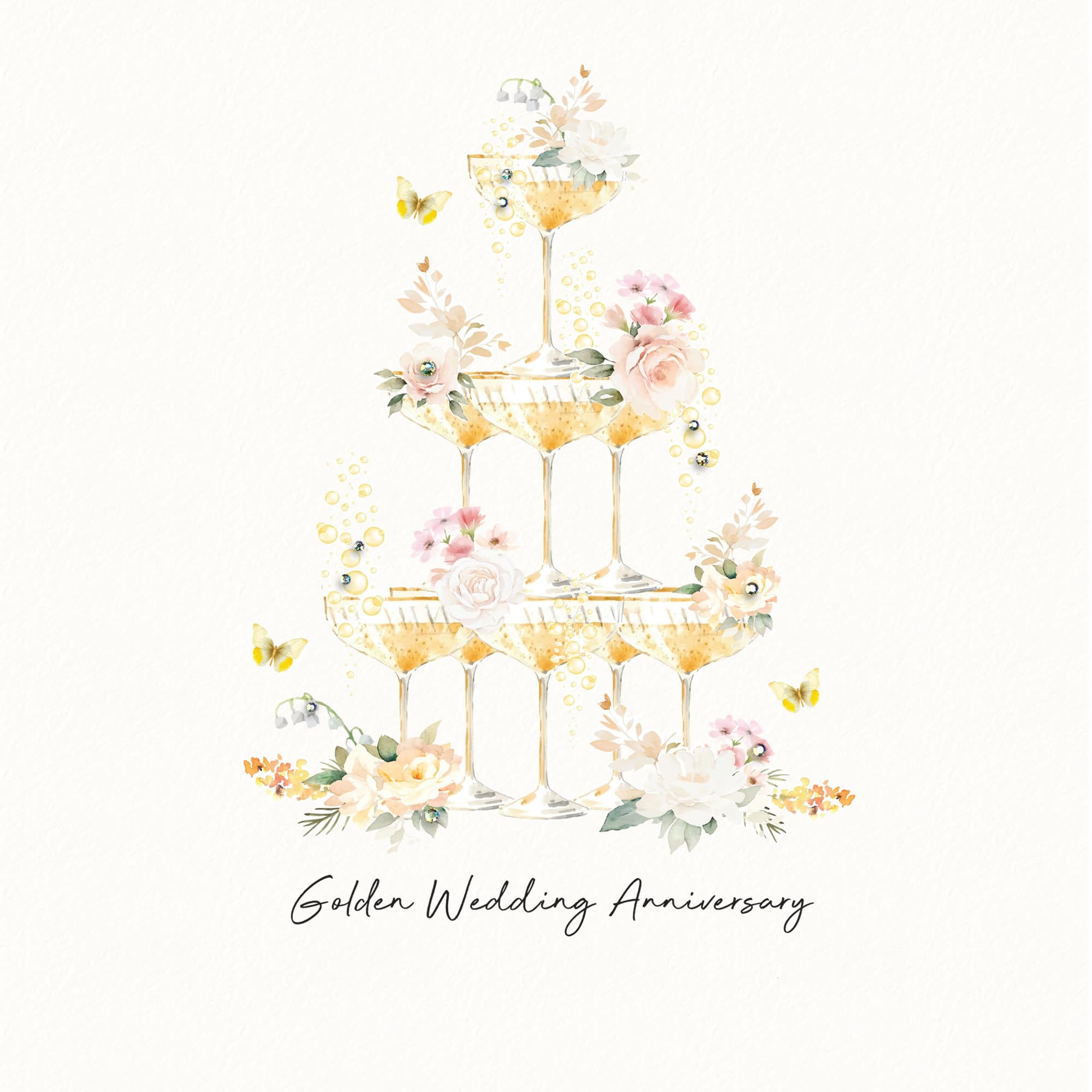 Five Dollar Shake - Golden Wedding Anniversary Greeting Card - 16 x 16 CM