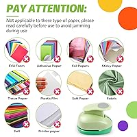 Vista 32 de UCEC Perforadora circular, perforadora circular de 1.25 pulgadas, perforadora de papel, perforadora de papel hecha a mano para manualidades