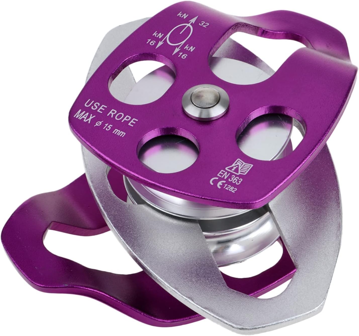 INLIMA Pulley Double Pulley for Hauling System Climbing Dragging (Color : Purple)