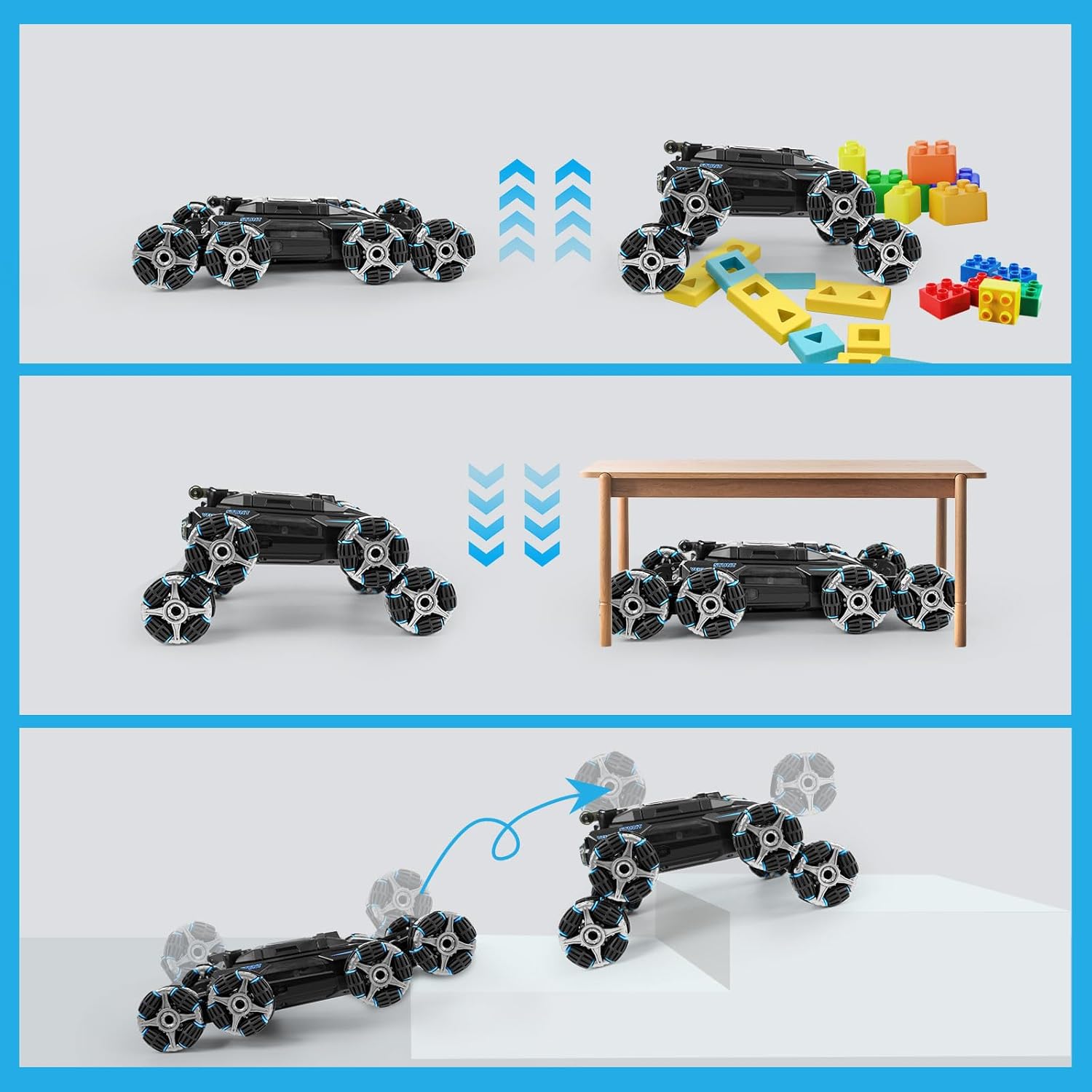 GIAT 8 Wheels Gesture Sensing RC Stunt Car Toy - Birthday Gifts Ideas for Boys Ages 5-7, 6-12, 8, 9, 10, 11 Years Old, Remote Control Off-Road Vehicle with 360-Degree Flips, Lights & Music - Image 2