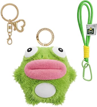 Soft Cute Frog Plush Keychain for Women,Kawaii Keychain for Backpack