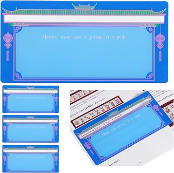 TIASUSAN 4 Pcs Mahjong Card Guide and Line Finder for Mahjong Lovers, Accessory for Travel, Parties, Competitions, Game Nights