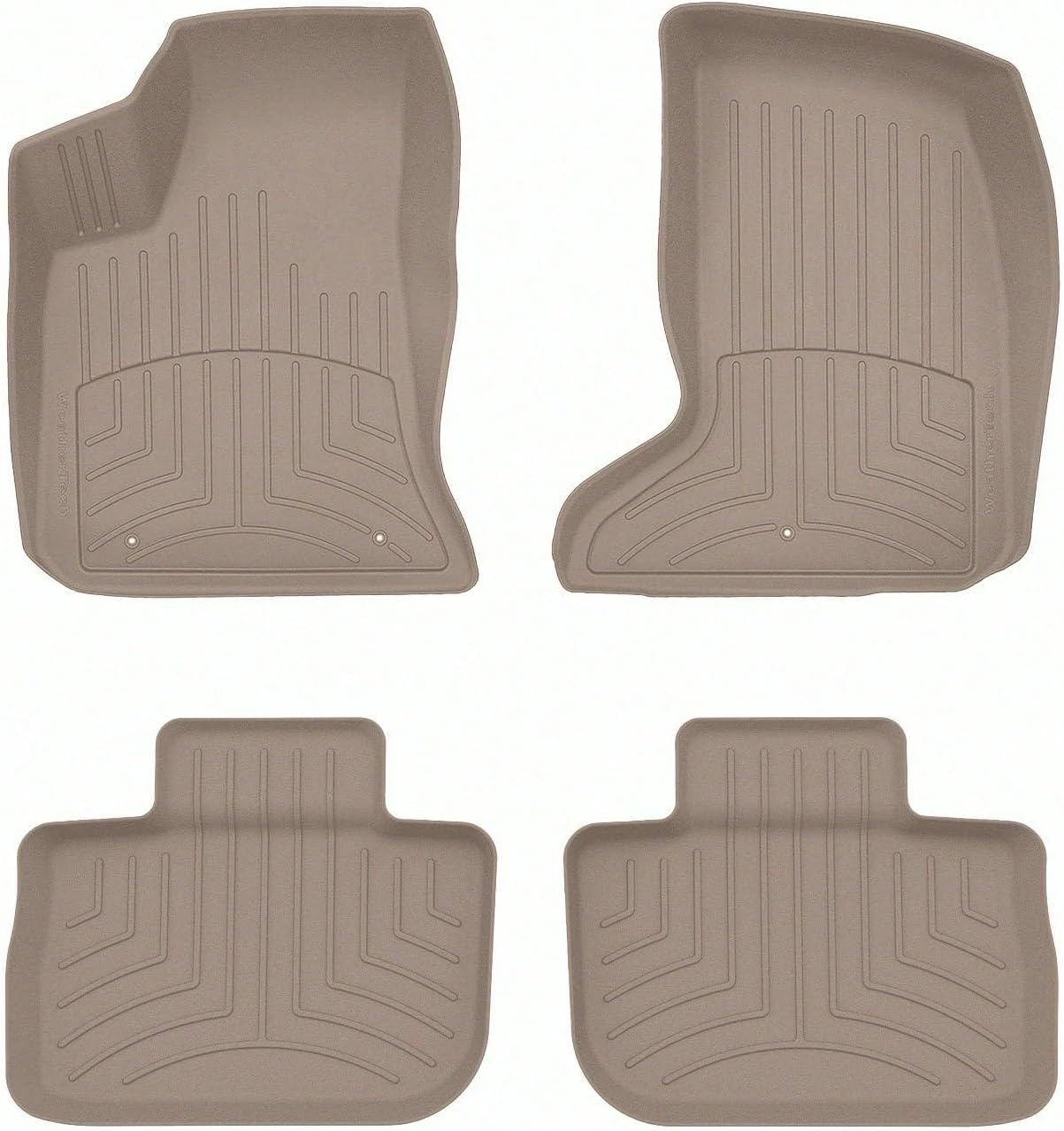WeatherTech FloorLiner HP Custom Fit Floor Mats for Chrysler 300, Charger 1st & 2nd Row (454251-453792IM), Tan