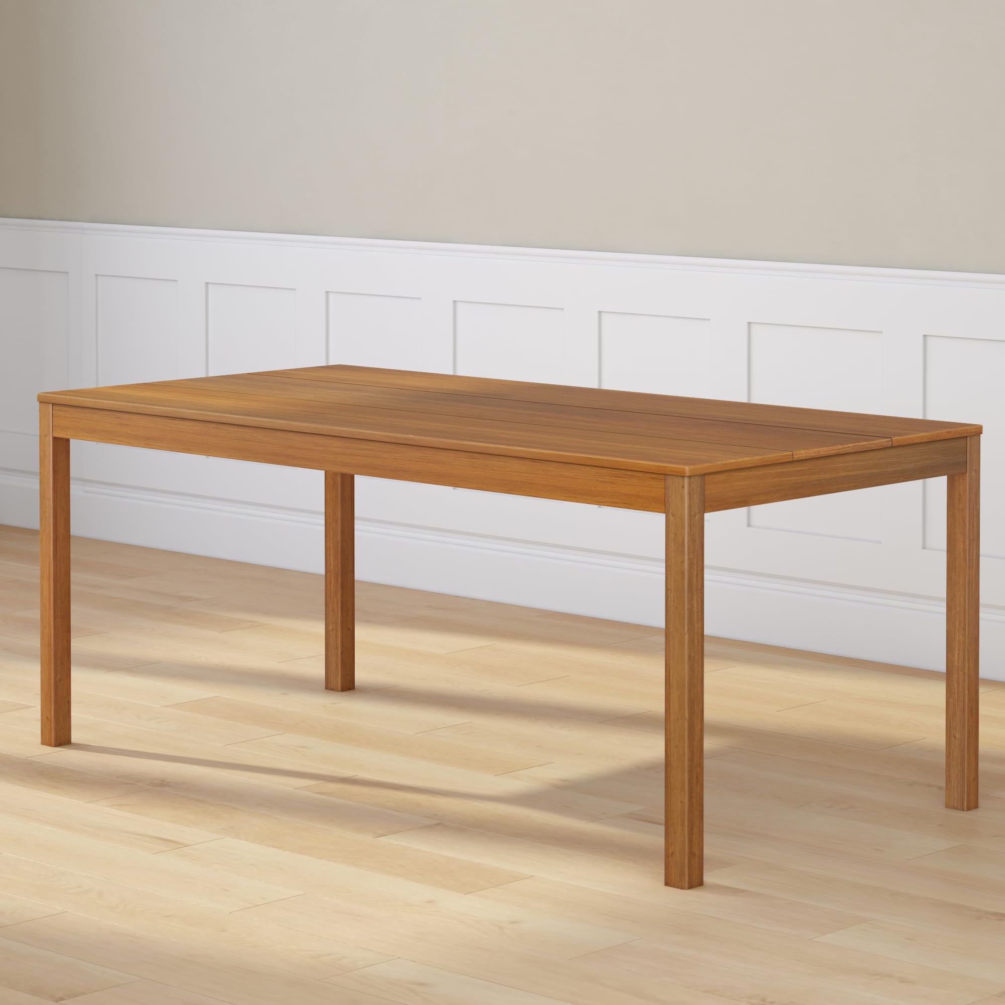 INCOMPLETE *****Grain & Grove Davie 72 Inch Rectangular Dining Table, Wooden Table for Kitchen/Dining Room, Home Office, Living Room Furniture, Pecan