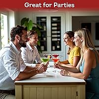 Vista 5 de Lily's Home Vasos irrompibles de Margarita de 10 onzas, juego de 4 unidades, plástico transparente inastillable, vasos reutilizables