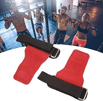 Gymreapers Paire De Crochets D'haltérophilie Robustes Pour Soulever De Terre, Tractions, Bols, Gants De Gym Pour Homme Et Femme (rouge